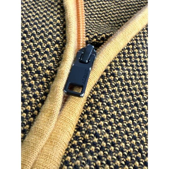 Alfani Mustard & Black Textured Zip-Up Hoodie (L) - Picture 4 of 6